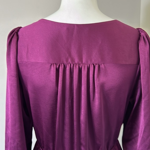 LILLY PULITZER Amarena Cherry Deacon Vneck Dress Satin Flowy Size 6 NEW - Picture 8 of 13